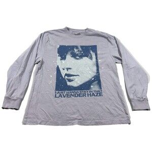 Taylor Swift Midnights Shirt Womens Purple I Just Wanna Stay In Lavender Haze L